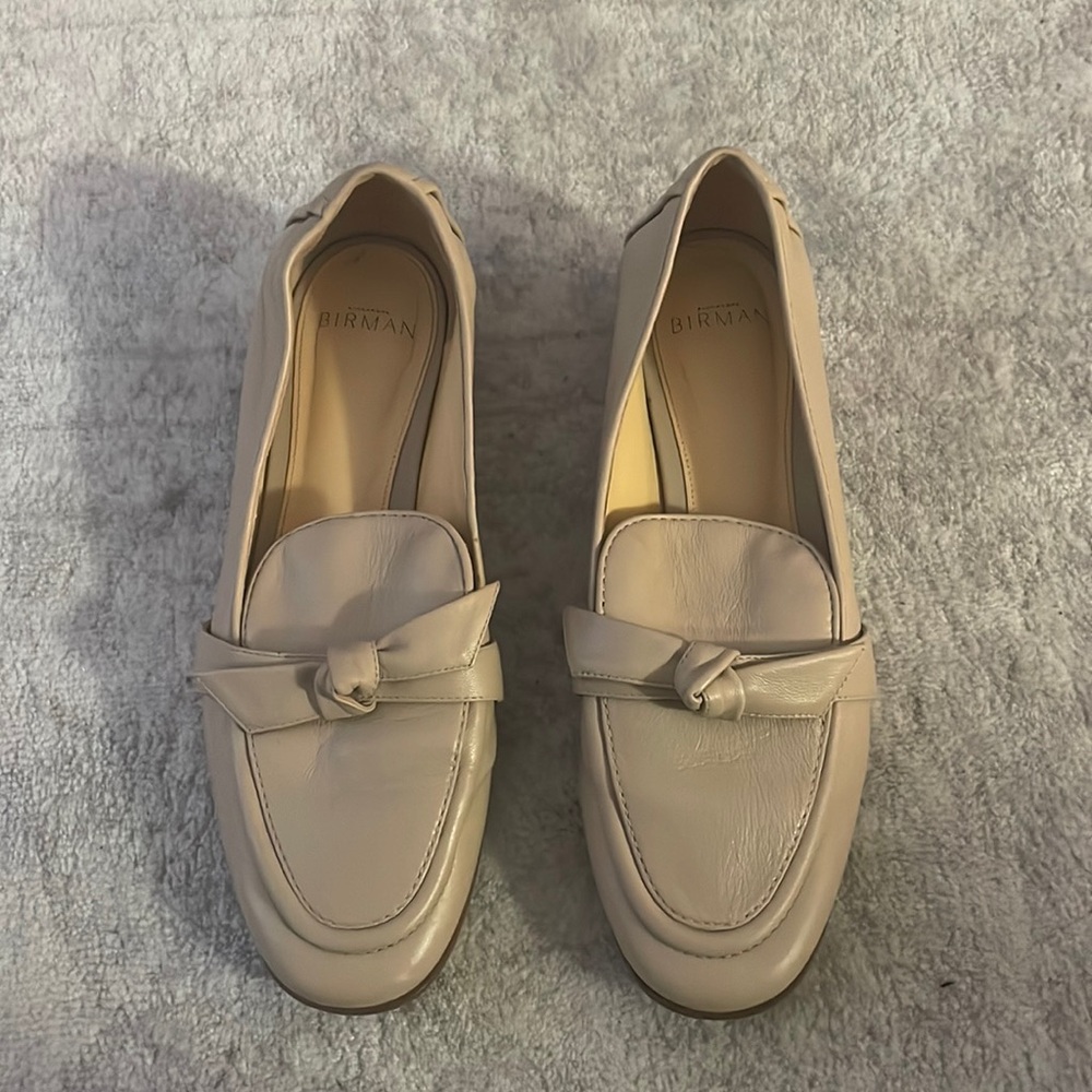 Alexandre Birman Penny Loafer in Beige Leather